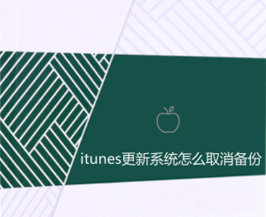 蘋果itunes更新系統怎么取消備份